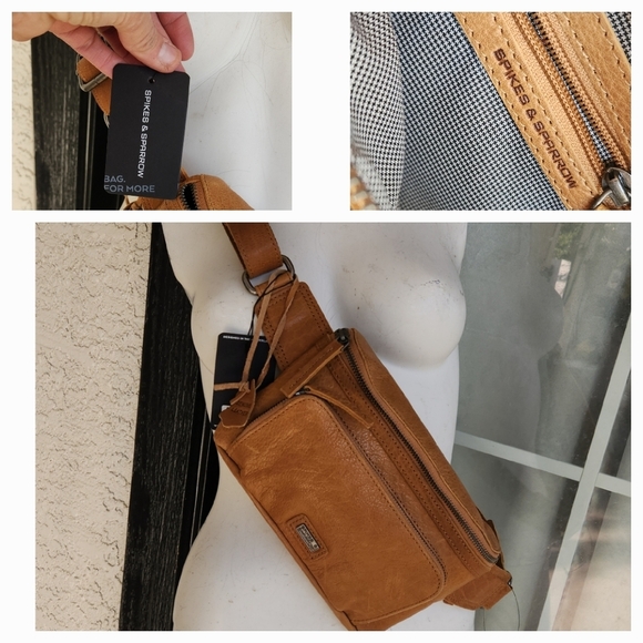 😍😍SPIKES & SPARROW LEATHER BAG - Picture 2 of 2